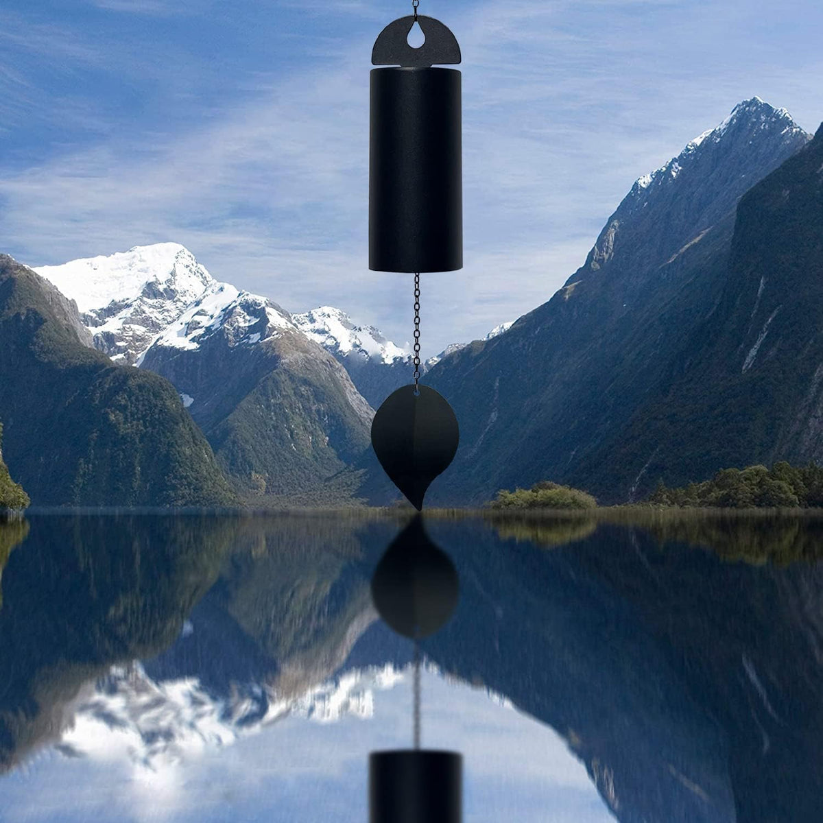 Deep Resonance Serenity Bell Large Metal Cylinder Wind Chimes Outdoor Windbell Deep Tone 30 Inch
