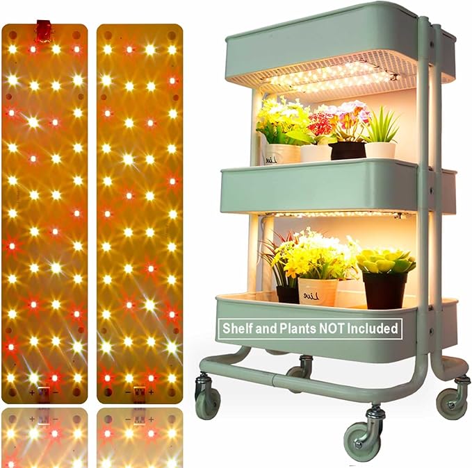 DOMMIA Plant Lights, Full Spectrum 12W(120W Equiv) Ultra-Thin Panel, 84 LEDs Sunlike Plant Lamp