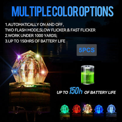 LED Underwater Fishing Lures，LED Lighted Bait Flasher，Deep Drop Fishing Lures，Fish Eye Attractive
