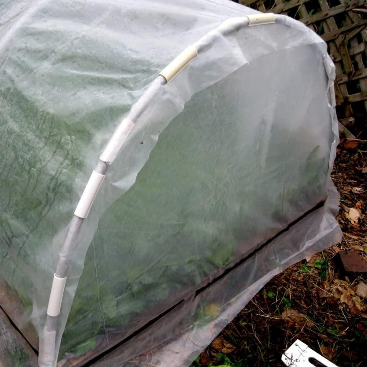 Farm Plastic Supply - Greenhouse Clamp 20 Pack - (4" Long x 1" Wide) - White ABS Clamps for