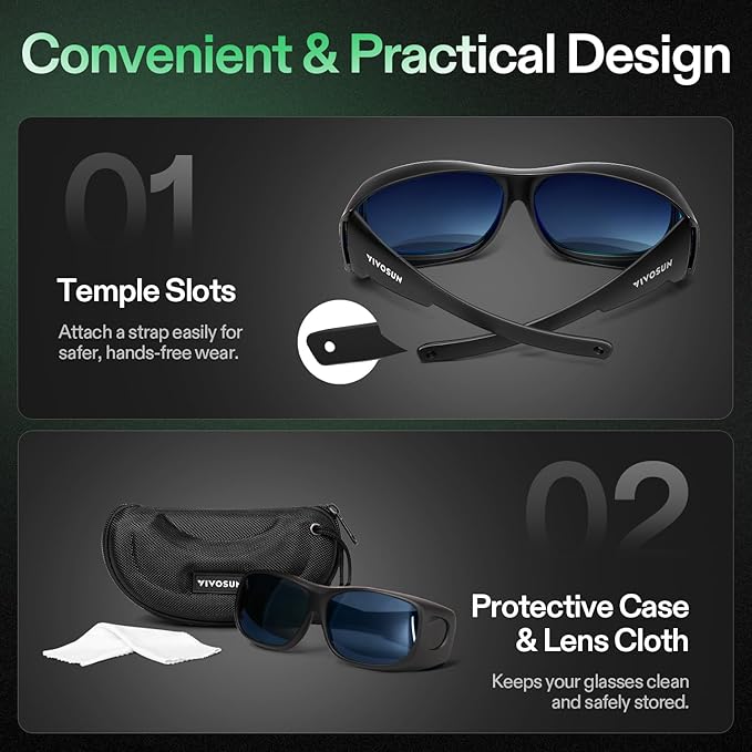 VIVOSUN Grow Room Glasses, Indoor Hydroponics LED Grow Light Glasses, Anti-UV Glasse for Visual Eye
