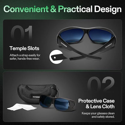 VIVOSUN Grow Room Glasses, Indoor Hydroponics LED Grow Light Glasses, Anti-UV Glasse for Visual Eye
