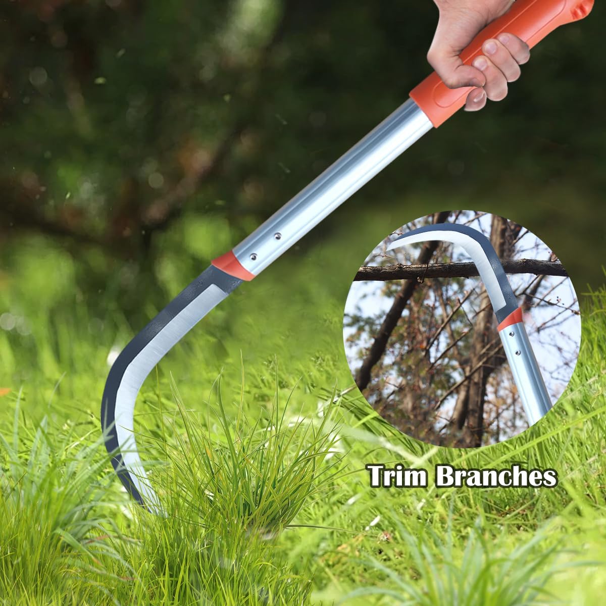 Japanese Weeder, Garden Tools, Scythe, Manual Mowing, Trimming Lawn - 22.83"