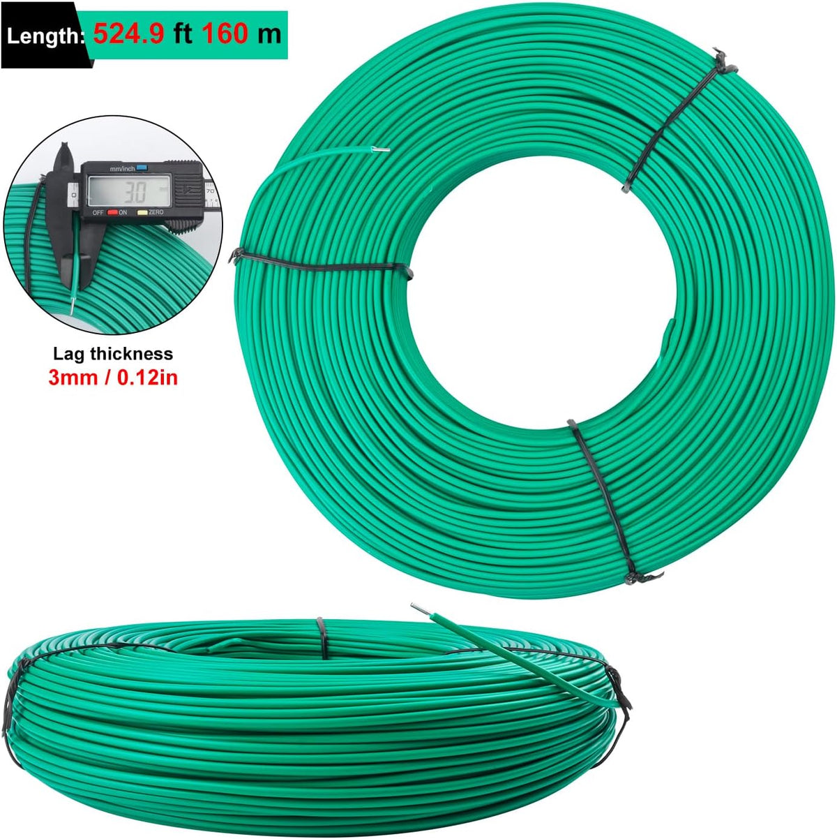 525 ft Plant Twist Ties, Soft TPR Garden Twist Ties for Outdoor Plants, Climbing Plants, and Tomato