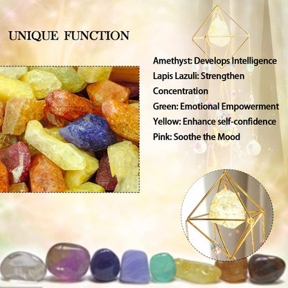 Citrine Crystal Suncatchers Colorful Prisms Windows Decor Garden Wind Chimes with Chain Pendant for