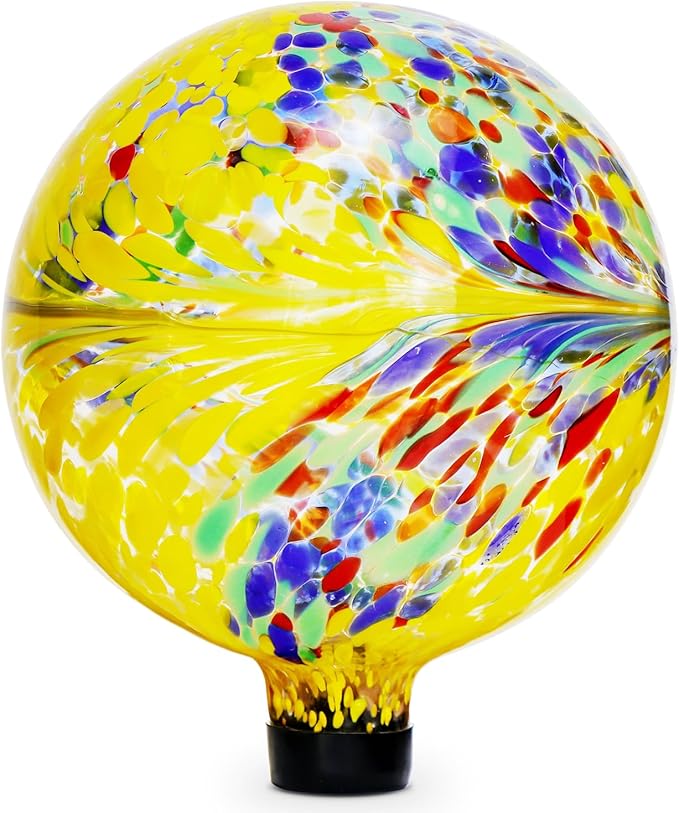 Gazing Balls for Garden 10" Glass Outdoor Garden Globe Ball Reflective Gazing Globes Outside Yard