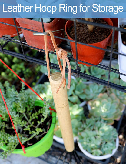 15" Gardeners Claw Rake | Military Grade Steel 6 Tines and Prime Wood Japanese Ninja Claw Garden