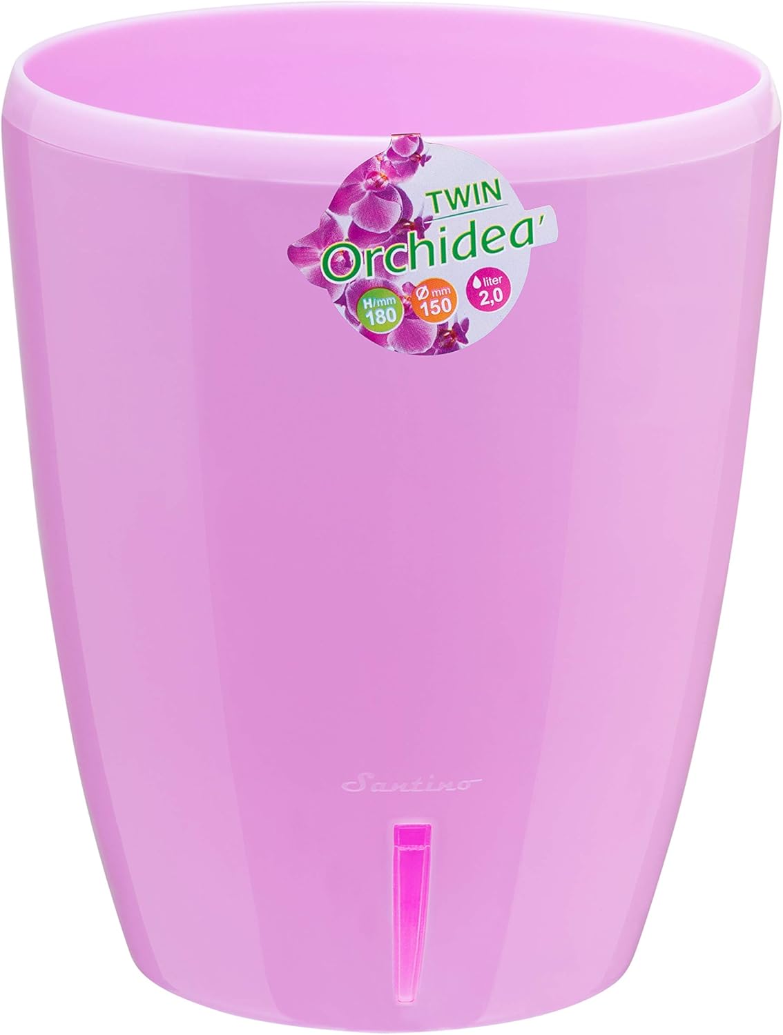 Santino 4.9 Inch ORCHIDEA Self Watering Pots for Orchids in Lavender - Decorative Wicking Planter