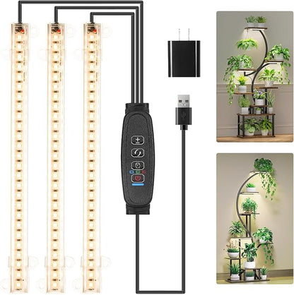 LED Grow Light Strips, Grow Lights for Indoor Plants Full Spectrum 3000K, 78 LEDs Plant Light with