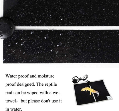 KABASI Reptile Heating Pad, 20W 16.5x11 inch Waterproof Reptile Heat Pad Under Tank Terrarium with