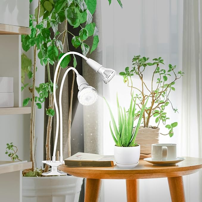 SANSI LED Grow Lights for Indoor Plants, 300W Full Spectrum Clip-on Gooseneck Grow Light with