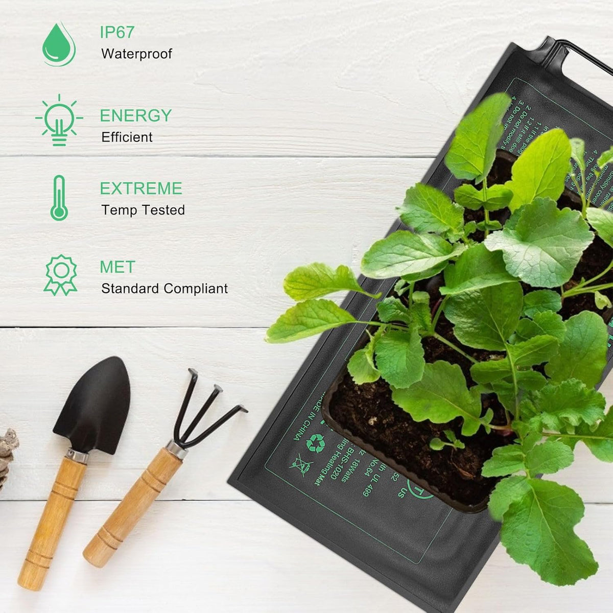 Seedling Heat Mat Hydroponic Plants Heating Pad, Seed Starting Greenhouse and Germination