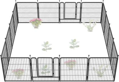 FXW Garden Fence Outdoor for The Yard – 32in(H) x 36.4ft(L) Heavy Duty Metal Animal Barrier for Dog