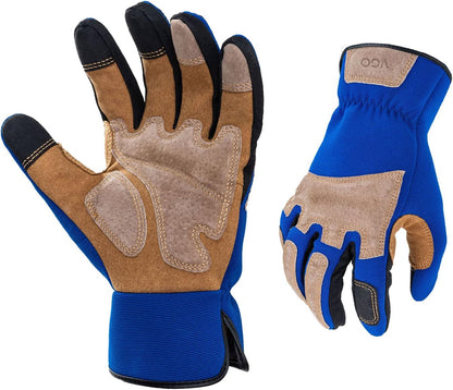 Vgo... 1-Pair Gardening Gloves Men, Safety Work Gloves, Puncture-proof, Thornproof, Touchscreen