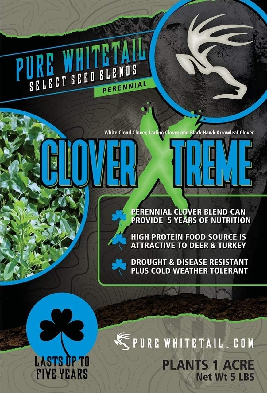 Pure Whitetail Clover Xtreme | Select Seed Blends | Whitetail Deer & Turkey Perennial Clover Seed