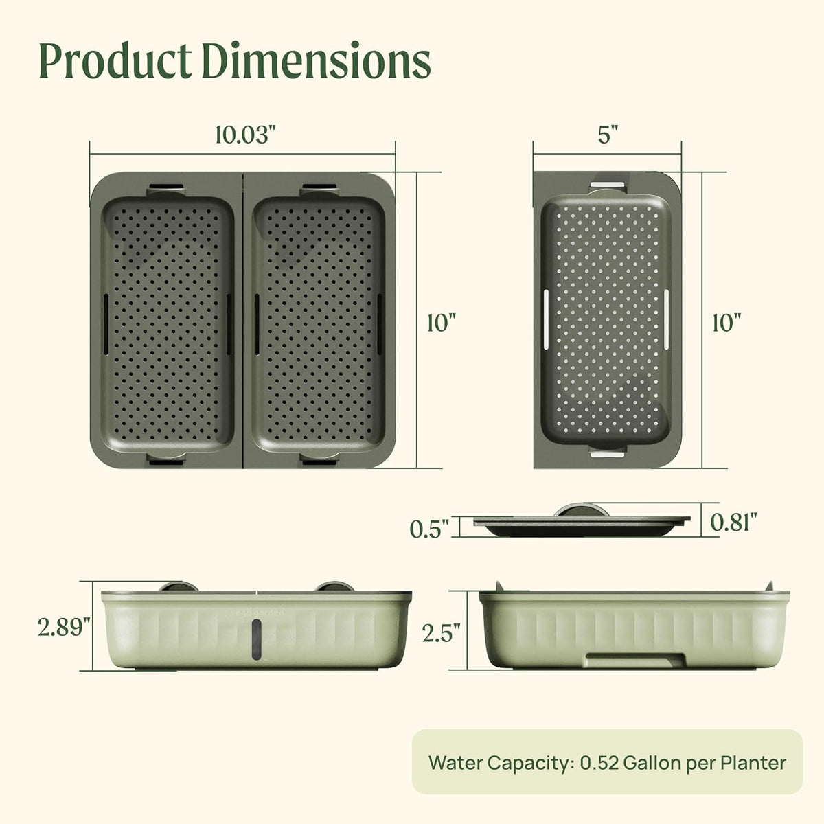 Self-Watering Microgreens Growing Kit with 20 Capillary Grow Mats and Humidity Domes, 4 Trays for