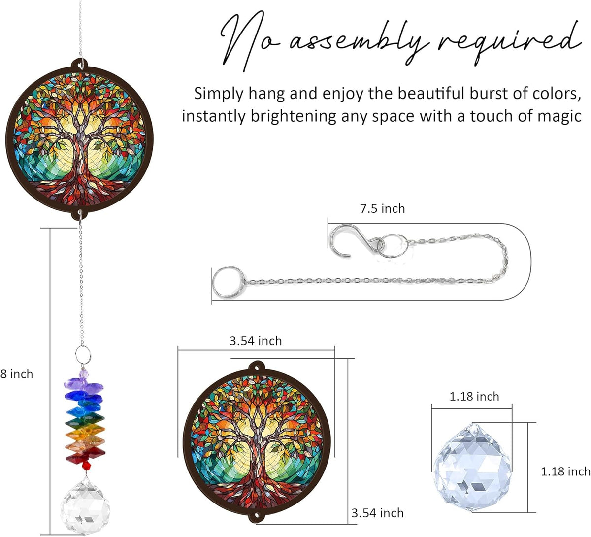 Memorial Suncatcher - Tree of Life Ornament - Sympathy Gift for Loss of Loved One - Bereavement