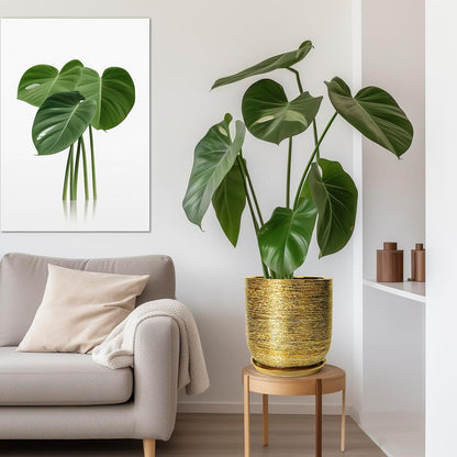 Ceramic Pots for Plants 12 Inch - Ceramic Planter for Indoor Outdoor Flowers, Cylinder Modern