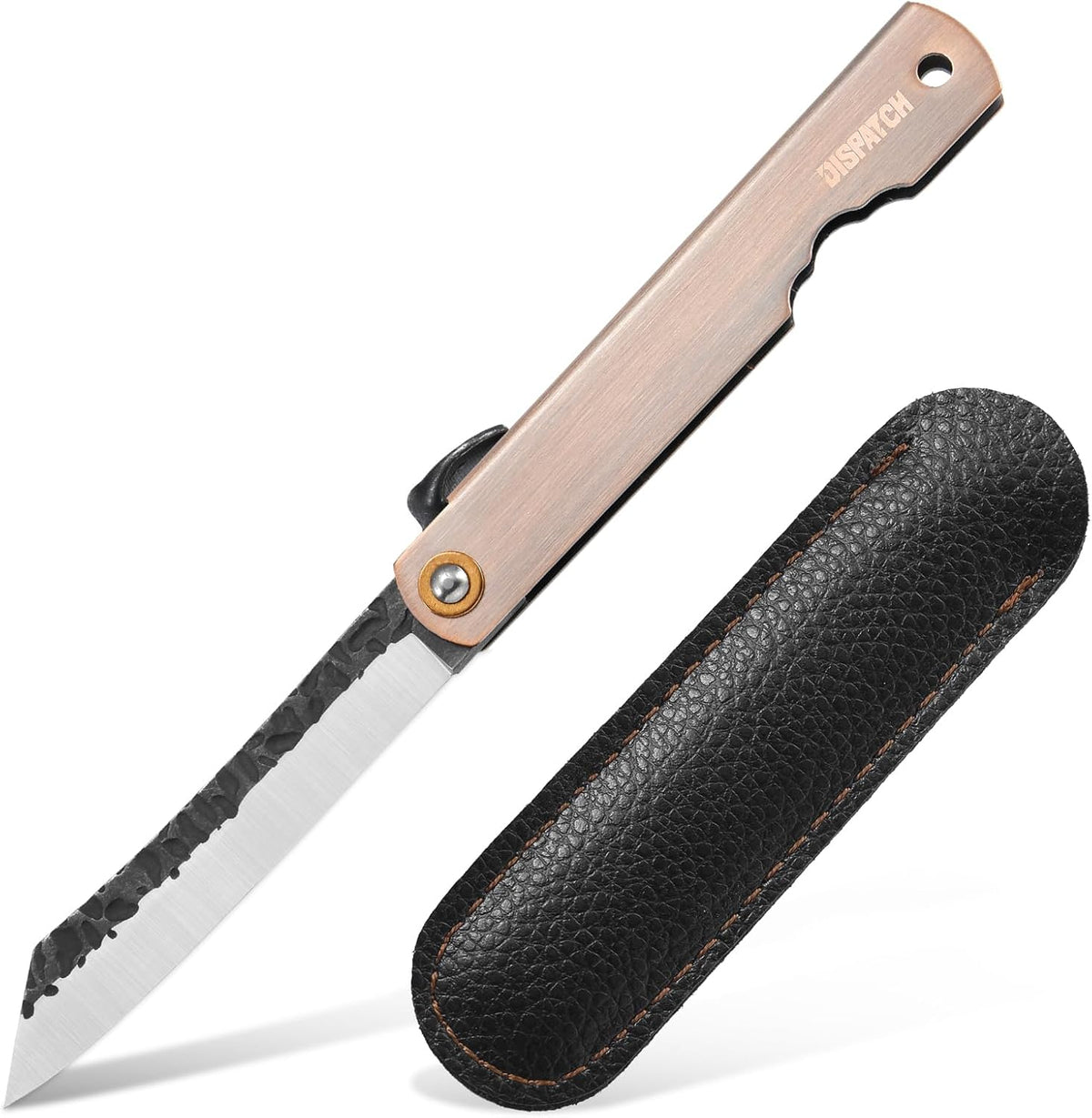 Dispatch EDC Pocket Knife, 2.8" Full Panel Plain Edge Blade Folding Knife with 7Cr13Mov Black