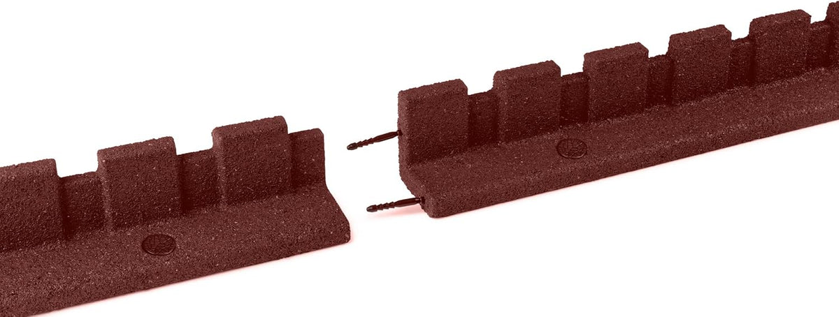 Playsafer L-Shaped Flexible Rubber Castle Edger for Lawns Landscaping and Playgrounds | Easy No Dig