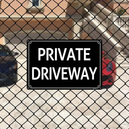 8x12"Private Driveway - High-Intensity Aluminum Parking Lot Sign, Weatherproof & Fade-Resistant