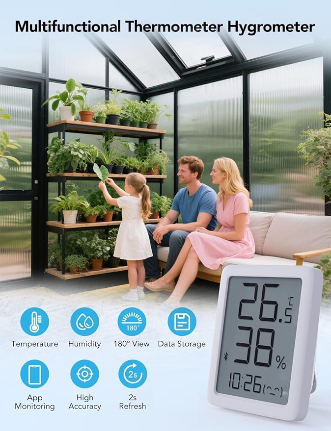 6x4FT Outdoor Greenhouse, Polycarbonate Green House, Small Walk-in Greenhouse with Vented Roof