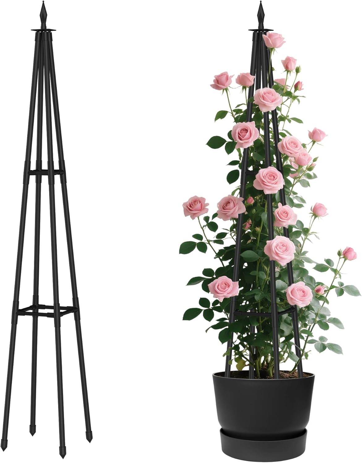 4 Ft obelisk trellis for Climbing Plants outdoor,4 Ft garden trellis with Extra Thickened