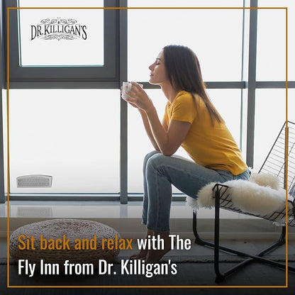 Dr. Killigan's The Fly Inn | Sticky Window Traps | Indoor Insect Trap | Catches and Hides Bugs |