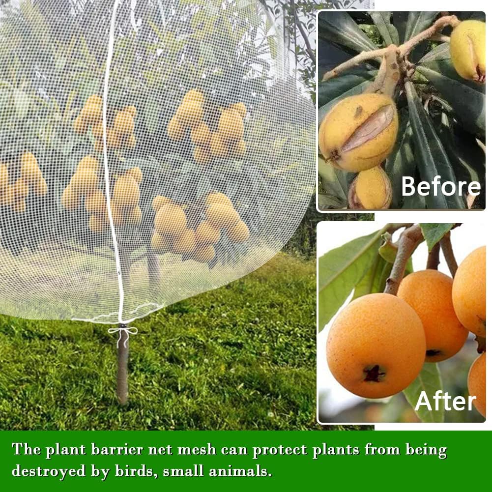 Fruit Tree Netting Covers with Zipper to Protect from Squirrels and Birds Large Netting for Fruit