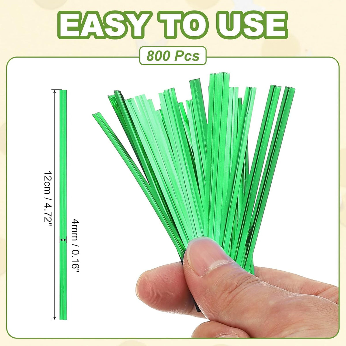 PATIKIL Bag Twist Ties 5 Inch, 800 Pcs Metallic Bread Ties for Treat Plastic Bags Gift Wrapping