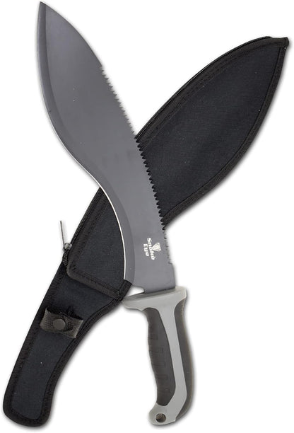 Snake Eye Machete with Heavy Duty Construction-Ergonomic Non-Slip Handle and Belt Sheath for