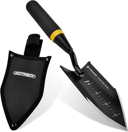 Heavy - Duty Trowel Garden Tool - Stainless Steel Serrated Hand Shovel for Effortless Digging, Weed