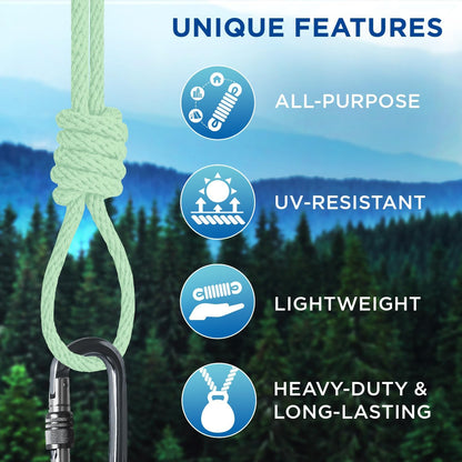 TECEUM Cotton Rope 3/16” (5 mm) – 50 FT – Strong All-Purpose Braided Rope – Natural Cotton – for