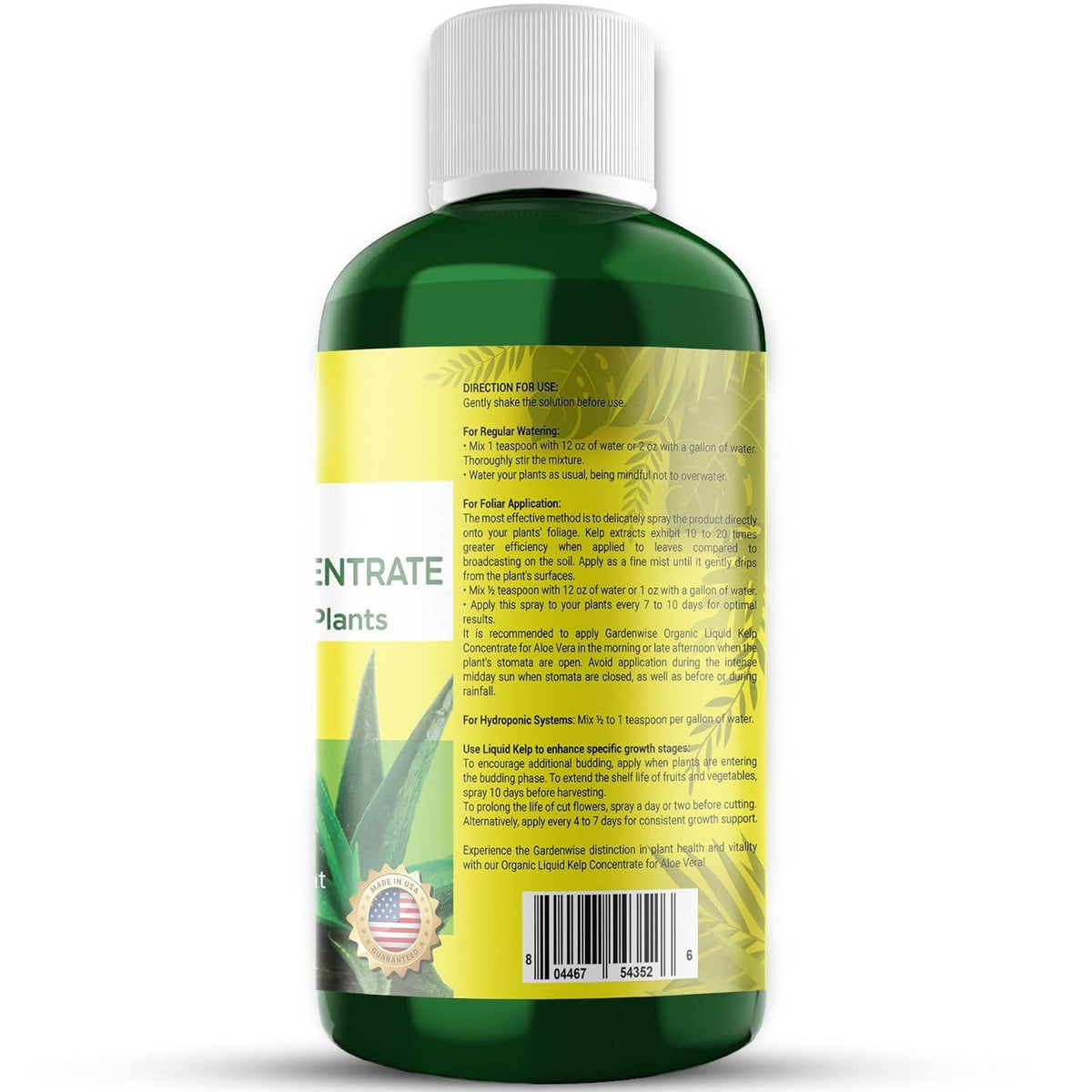 Organic Premium Kelp Seaweed Fertilizer - Liquid Hydroponics Fertilizer - Liquid Plant Food