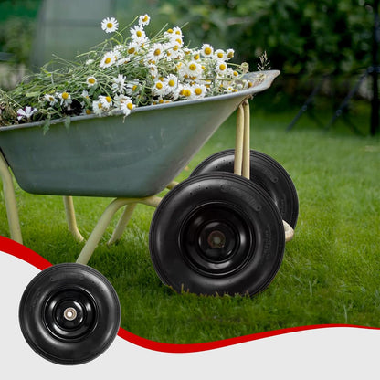 (2-Pack) 4.00-6 Wheelbarrow Tires, 13 Inch Pneumatic Tire and Wheel with 5/8" or 3/4" Bearings