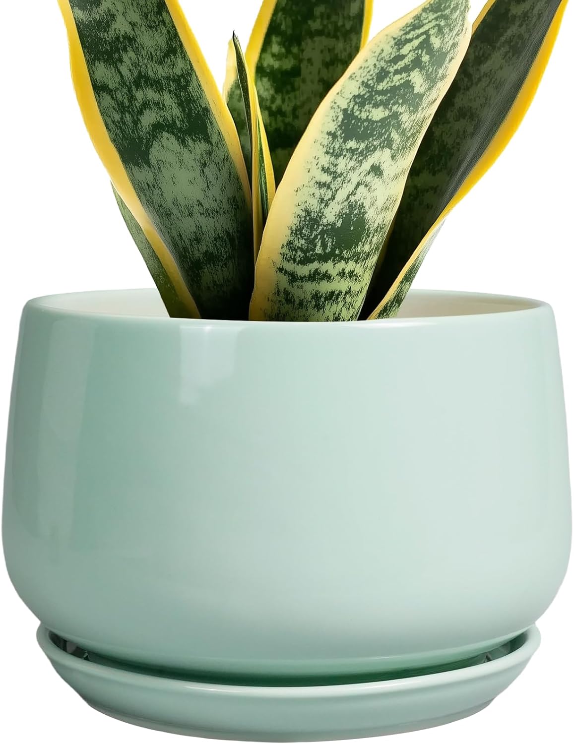G EPGardening Ceramic Plant Pots - 7 Inch Planter for Indoor Outdoor Plants, Ceramic Planter with