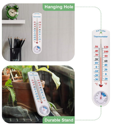 Outdoor/Indoor Thermometer Hygrometer Humidity Meter Thermometers Temperature Humidity Gauge Meter