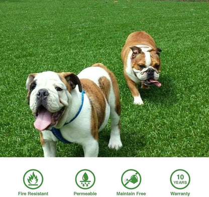 Artificial Grass Turf 6FTX41FT, 1.38" Pile Height Realistic Synthetic Grass, Indoor Outdoor Pet