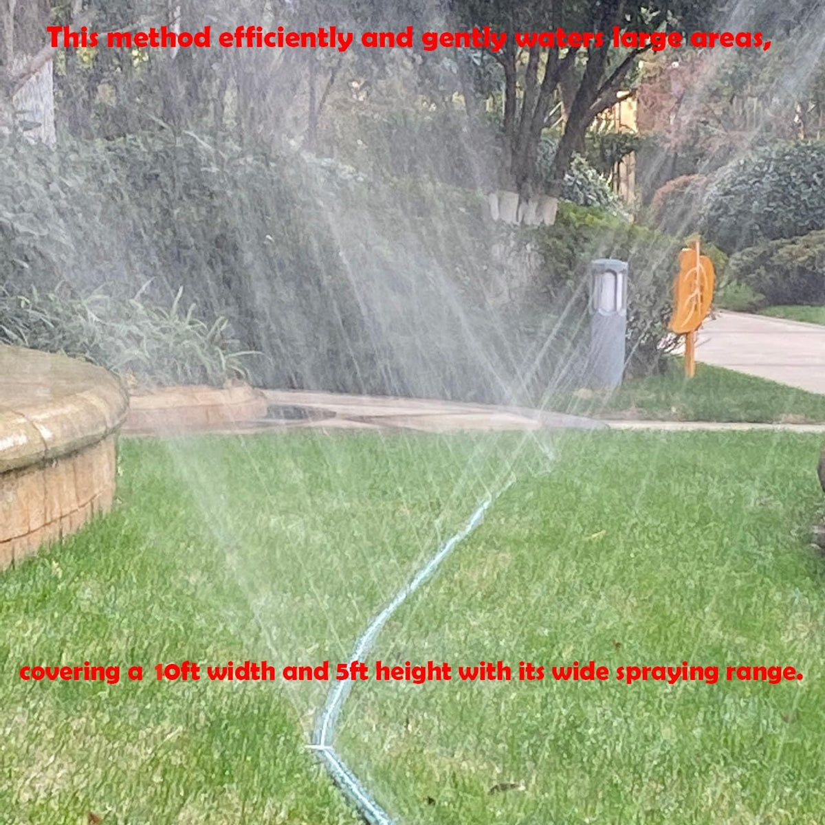 Watoo 2025 Sprinkler Hose & Soaker Hose for Yard - 25 FT Reinforced Flat Garden Hose with Holes