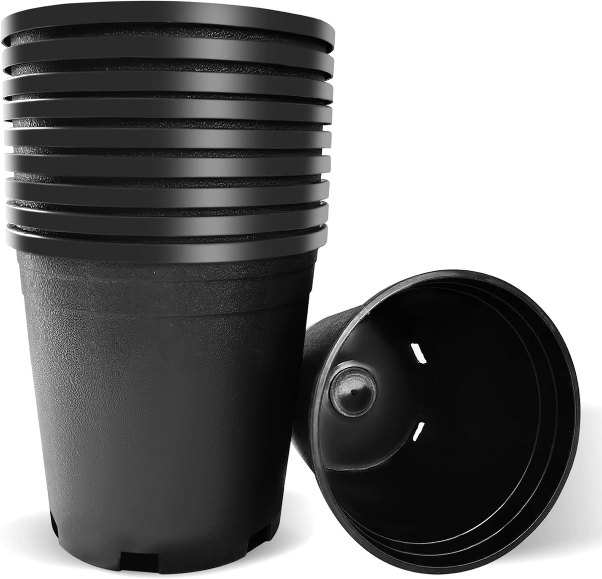 2 Gallon Nursery Pots Plastic Container Injection Molded Pot for Plants Flexible with Drainage