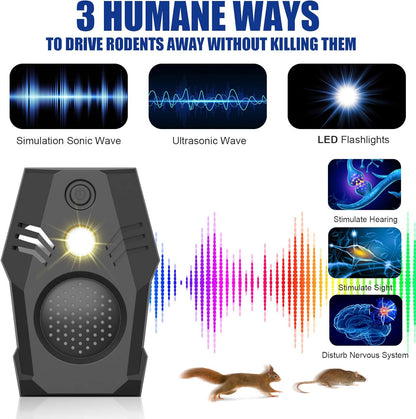 Superior Squirrel Repeller, Ultrasonic Squirrel Mouse Repellent Plug in, Electronic Rat Repeller