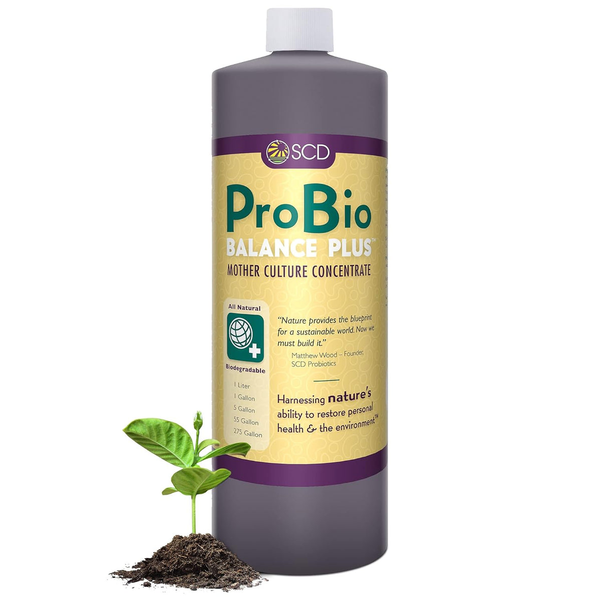 SCD Probiotics ProBio Balance Plus - Make 20X More Soil Conditioner - Super Concentrate Of