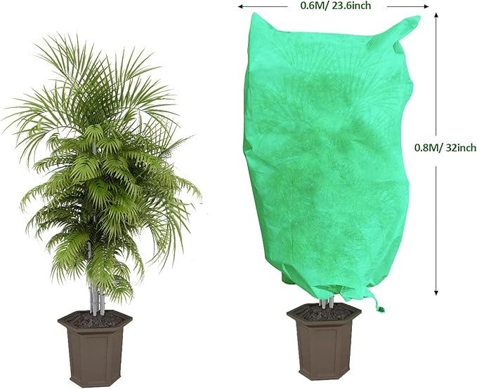 EAONE 12 Pack Plant Covers Freeze Protection, 24x32'' Winter Frosts Cloth for Outdoor Plants