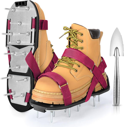 Lawn Aerator Shoes for Grass - Pre-Assembled Grass Aerator Shoes for Lawn - Soil Yard Aerator Tool