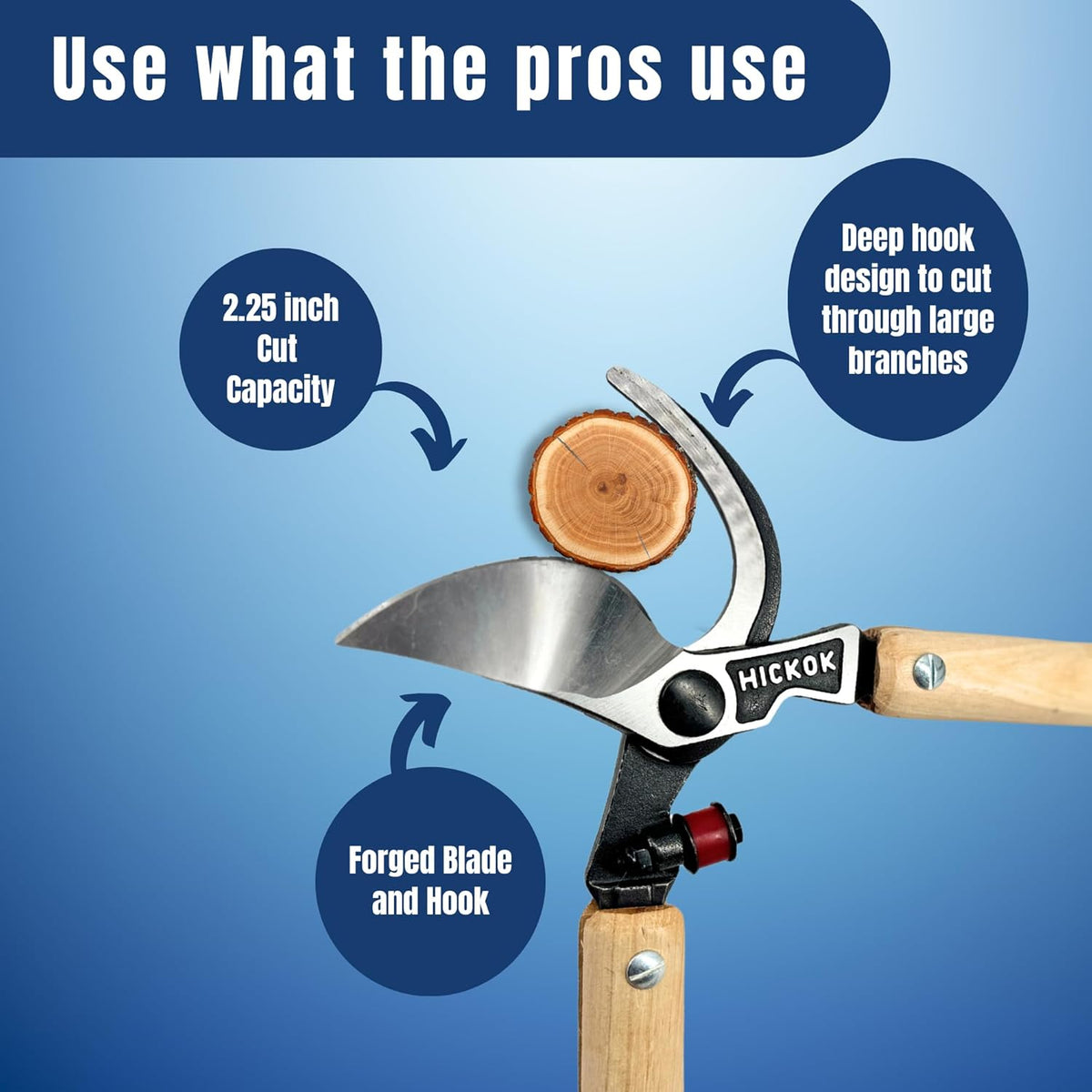 Heavy Duty Tree Lopper – 30" Long Reach Tree Branch Cutter with Hickory Wood Handles | Professional