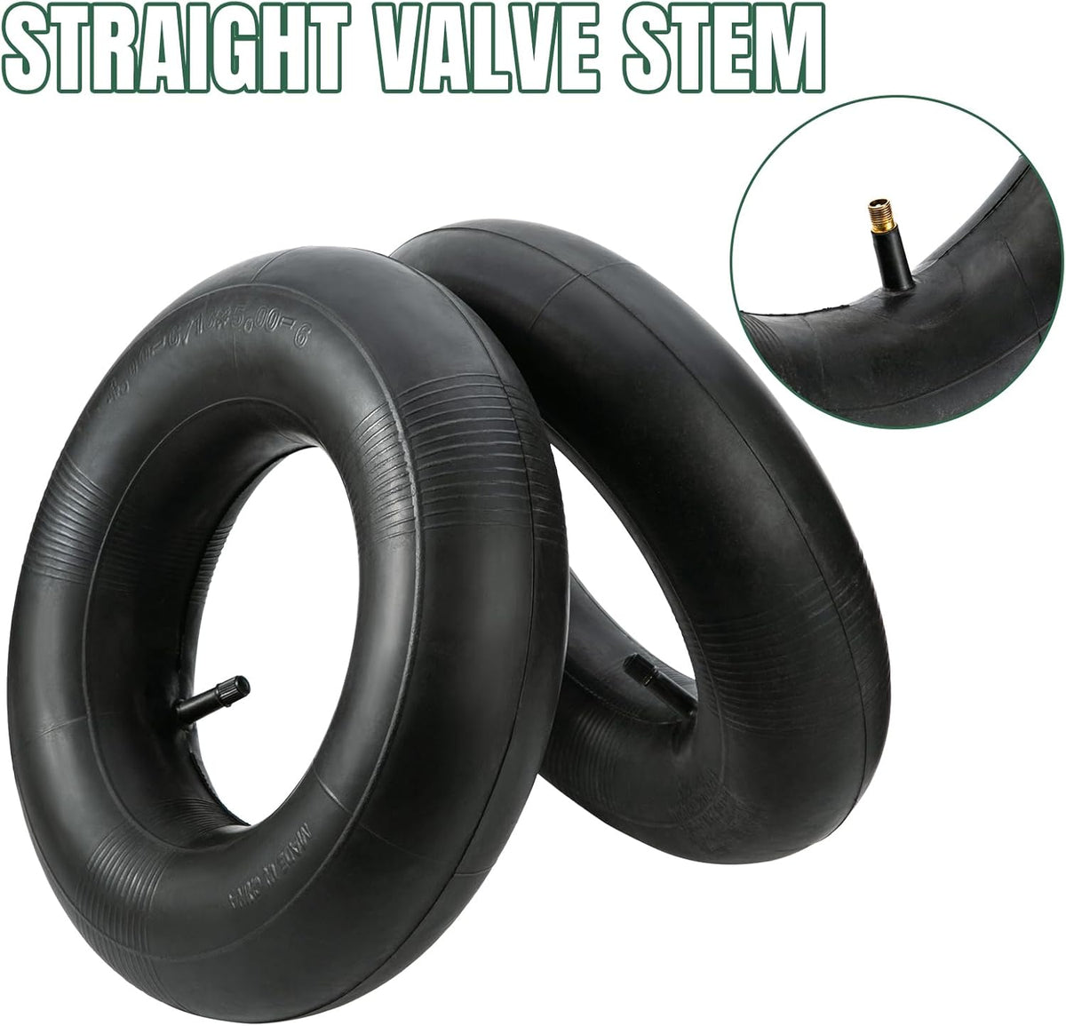 13x4.00-6 Inner Tube 4.10/3.50-6 Heavy Duty Replacement Tire Tubes with Straight Valve Stem for