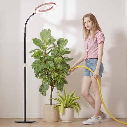 Grow Light Plant Light for Indoor Plants, Full Spectrum Grow Lamp with Pedestal Stand, Automatic