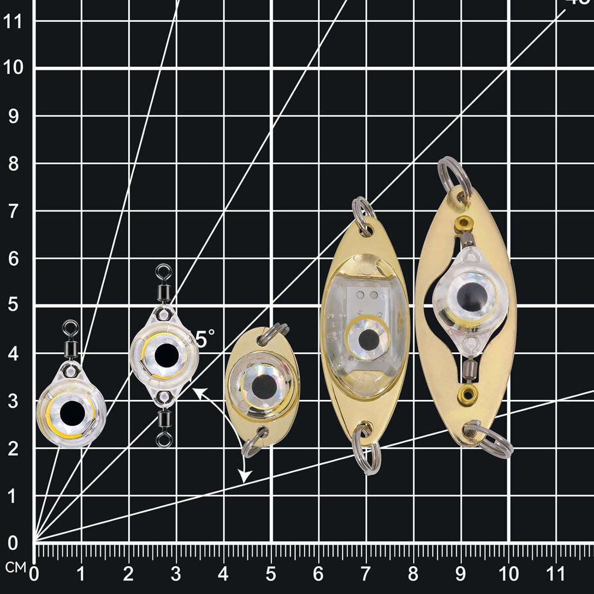 LED Underwater Fishing Lures，LED Lighted Bait Flasher，Deep Drop Fishing Lures，Fish Eye Attractive