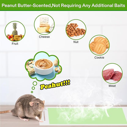 Qualirey 4 Pack Sticky Mouse Traps 8 x 14 Large Sticky Rat & Mouse Glue Boards for Inside Outside