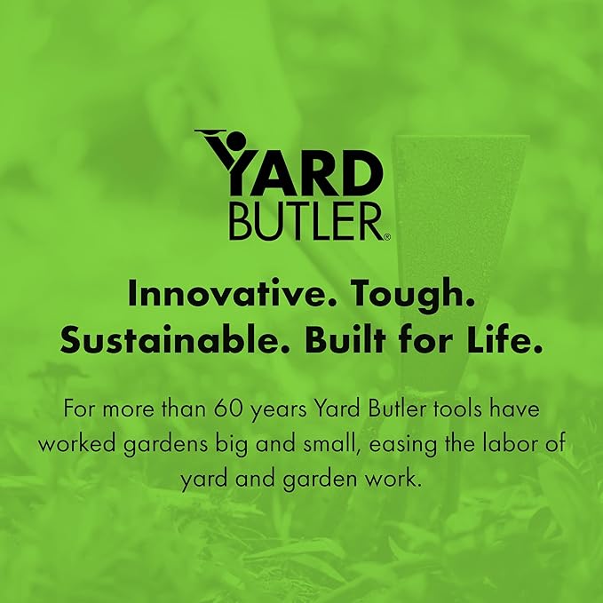 Yard Butler Terra Garden Hand Tools - Weeding Hand Tiller Tool for Efficient Gardening - Weed